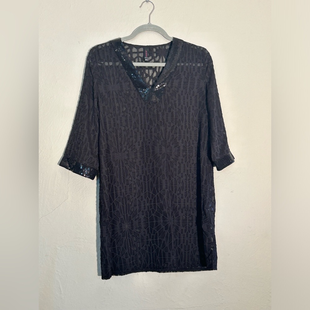 Black Sheer Caftan/Cover Up